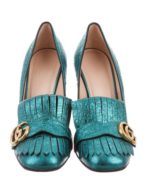 gucci marmont emerald shoes pump|gucci marmont shoes sale.